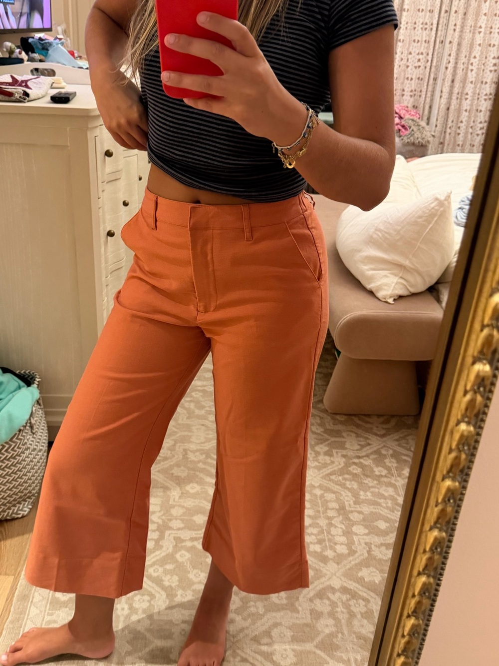 Brochu Walker Cropped Pants in Burnt Orange